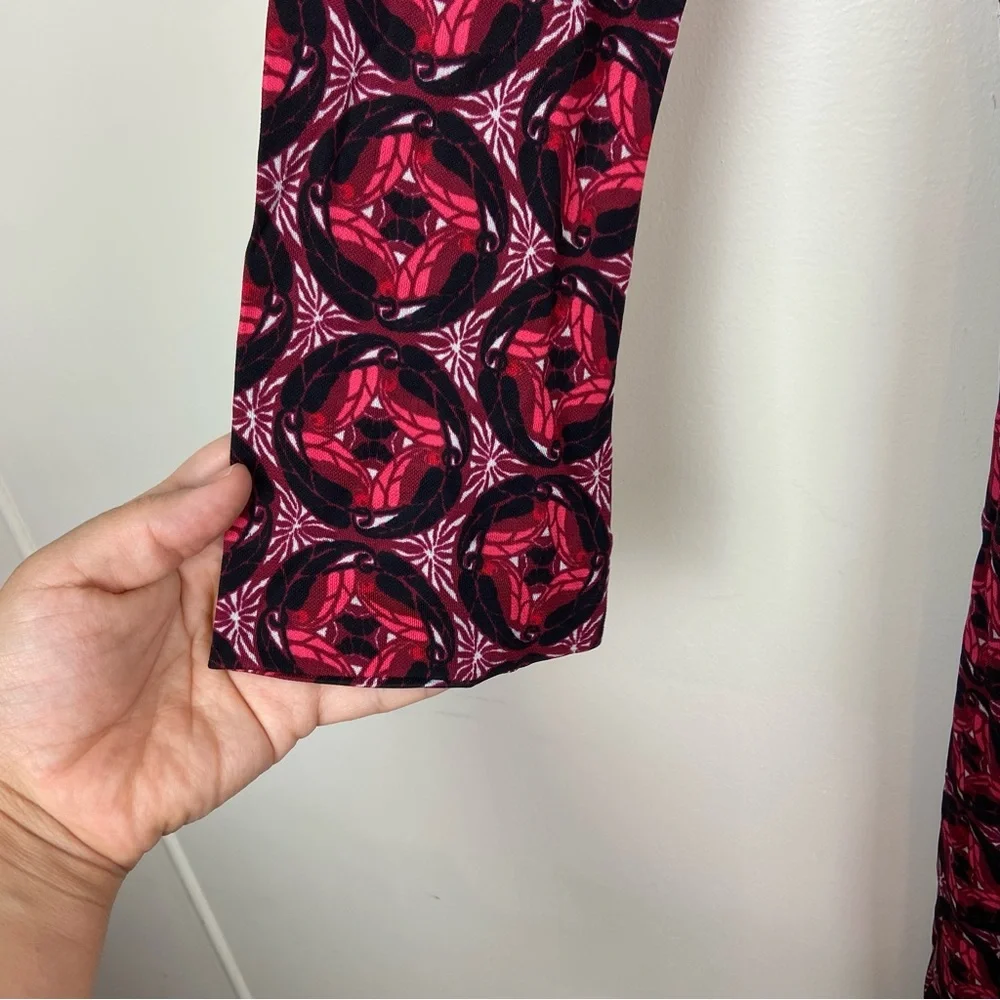 Tory Burch Corinne Abstract Print Midi Sheath Dress Size XS‎ Office Colorful